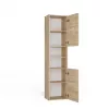 Vonios spintelė top e shop S40 SONOMA — Ąžuolo spalvos rėmas, laisvai pastatoma, 6 lentynos, 400×300×1700 mm