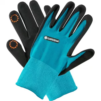 Gardena 11510-20 - sodininkystės pirštinės - Juoda - Mėlyna - S - SML - elastanas - nitrilas - Poliesteris - 42 % poliesterio - 55 % nitrilo - 3 % elastano