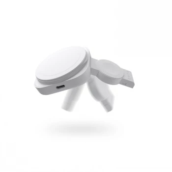 ZENS 2-IN-1 MAGSAFE + WATCH KELIONINIS ĮKROVIKLIS, BALTAS