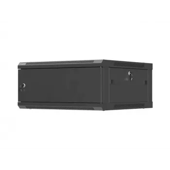 Prie sienos montuojama 19 colių tinklo spinta LANBERG 4U 600×600 mm, juoda