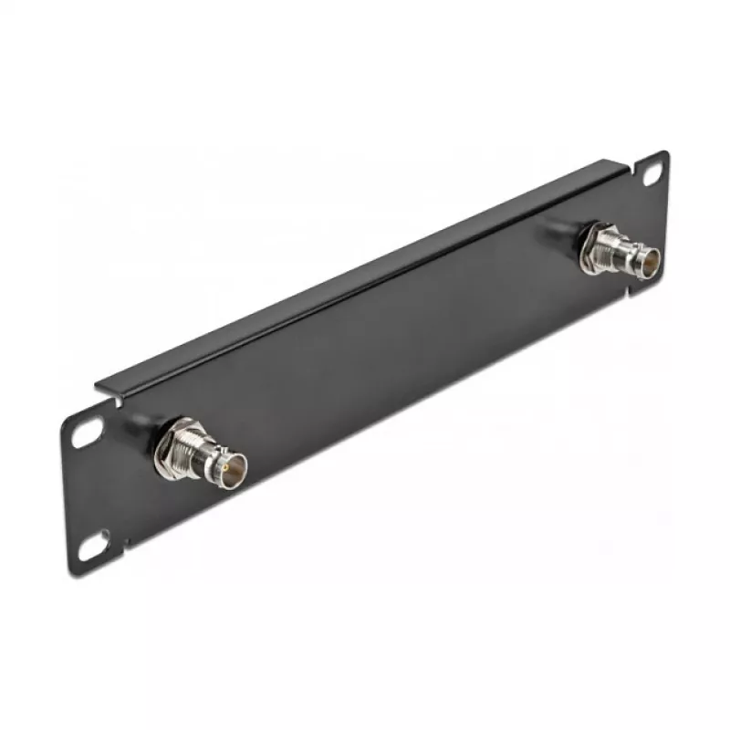 Priekinis skydelis DeLOCK 10 colių panelis su 2 BNC lizdais 1U juodas