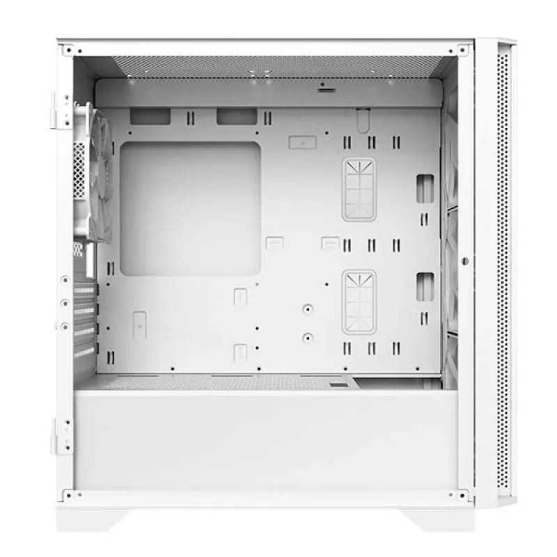 Montech AIR 100 ARGB MICRO-ATX korpusas su keturiais iš anksto sumontuotais ARGB ventiliatoriais, itin minimalistinis dizainas, smulkaus tinklelio priekinis skydelis, didelis oro srautas, unikalus šoninis skydelis