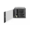 DIGITUS Professional Unique DN-19 09U-6/6-SW - spinta - tinklo spinta - tinkama montuoti ant sienos - juoda, RAL 9005 - 9U - 48,3 cm (19) (DN-19 09U-6/6-SW)