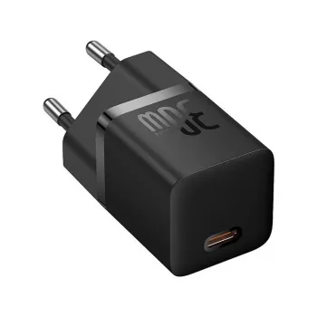 Baseus P10110902113-01 USB-C GaN5 mini 30W tinklo įkroviklis, juodas