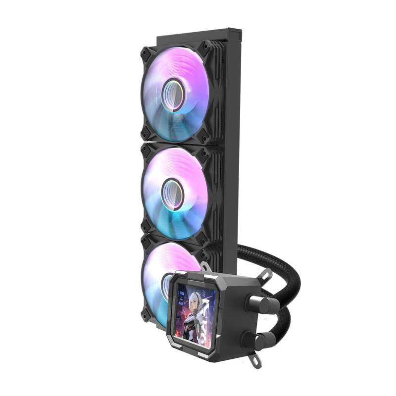 Darkflash CPU vandens aušintuvas DV360S 360 mm radiatorius, RGB apšvietimas, juodas