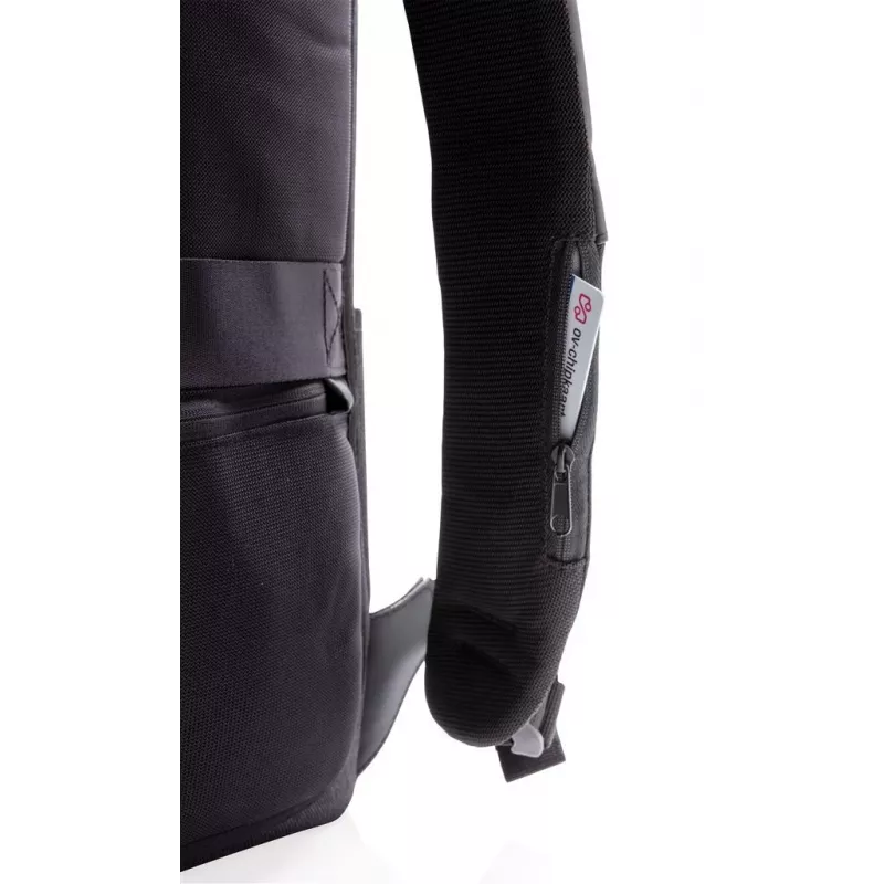 Krepšys XDDESIGN Urban Lite juodas — 21 L (išplečiamas iki 27 L), 15,6 colio nešiojamojo kompiuterio skyrius, vandenį atstumiantis, vežimėlio dirželis