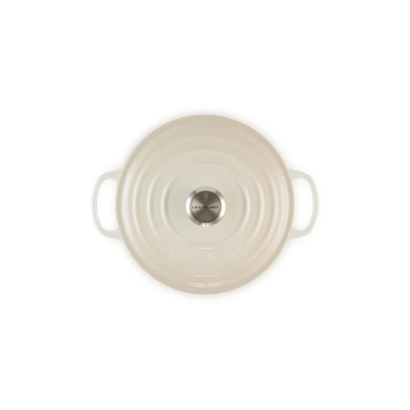 Le Creuset Signature Roaster apvalus baltas 20 cm