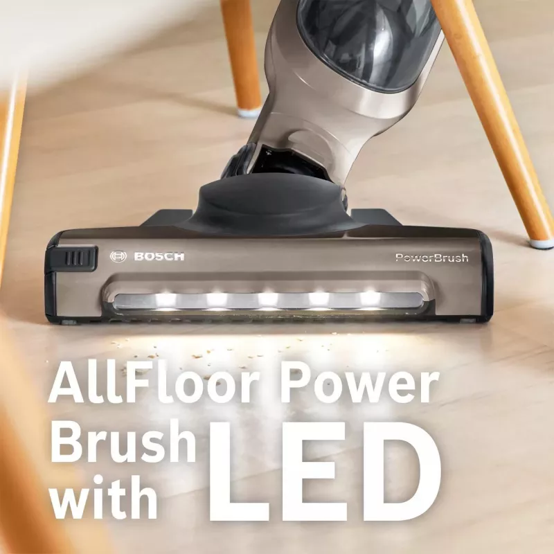 Bosch BBH3ALL23 belaidis vertikalus dulkių siurblys / elektrinė šluota 2-in-1 vertikalus dulkių siurblys Baterija Sausas Be maišelio 0,4 l šampano, metalo spalvos