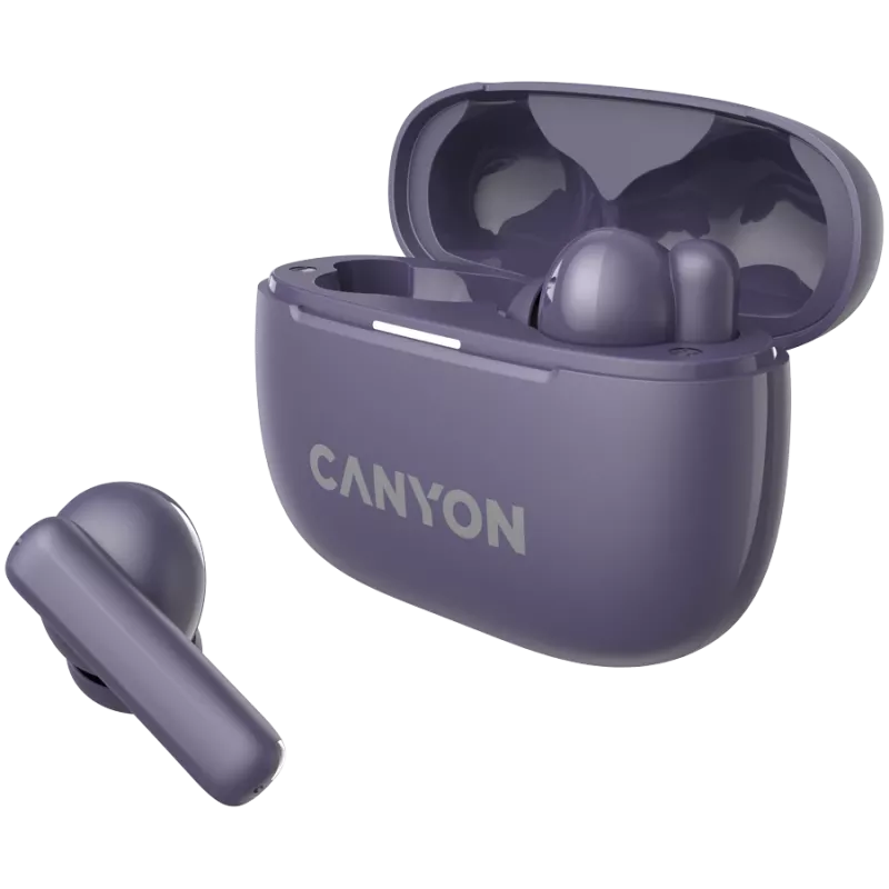 CNS-TWS10PL ausinės ir headsetas, True Wireless Stereo (TWS), į ausį, skambučiams/muzikai/sportui/kasdieniam naudojimui, USB Type-C, Bluetooth, violetinė (CNS-TWS10PL)