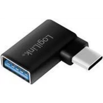 Logilink - USB adapteris - USB-C (M) kampuotas į USB (W) - USB 3.2 Gen 1 - 5 V - 3 A - Juoda (AU0055)