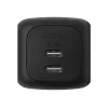 Vidinis kintamosios srovės greitasis įkroviklis Belkin WCH019kqBK — 2× USB‑C, juodas, OVP/OC/OT/SC apsauga