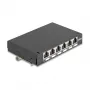 DELOCK Mini Desktop RJ45 6 prievadų Cat.6A ekranuotas skydelis, metalinis, juodas, 80×22×125 mm
