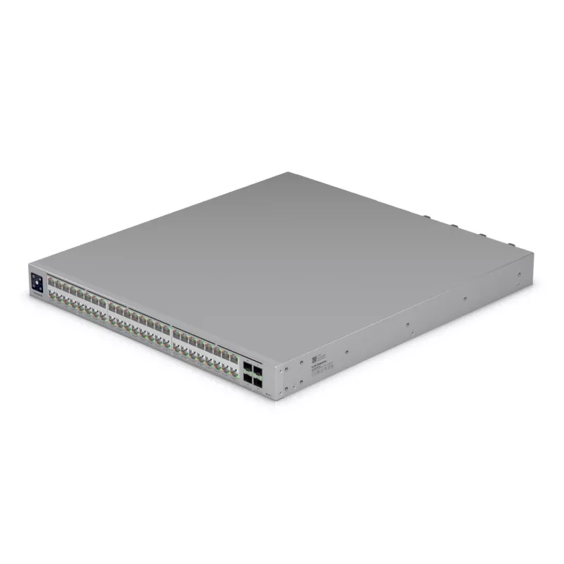 Ubiquiti ECS-48-POE (2150W) ĮMONĖS KLASĖS 48-PORTŲ, 3 sluoksnio Etherlighting POE+++ jungiklis, 10 GbE RJ45, 25G SFP28