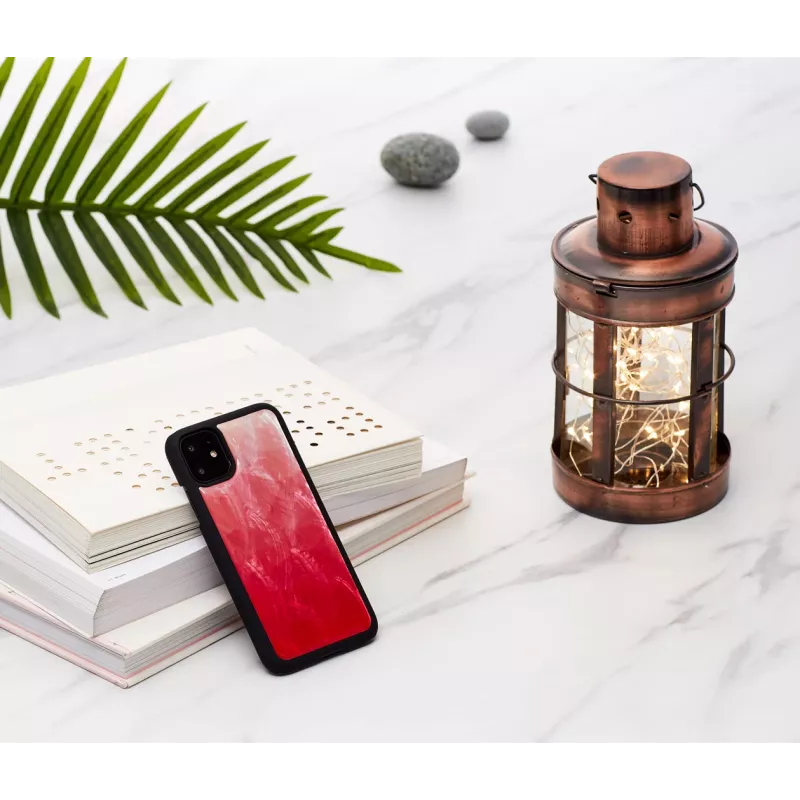 iKins išmaniojo telefono dėklas, skirtas iPhone 11 — Pink Lake su juodais akcentais
