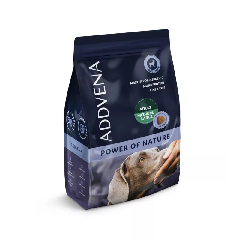 ADDVENA Power of Nature Adult Medium/Large Lamb - sausas šunų ėdalas - 2,5 kg