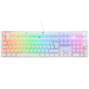 Ducky One 3 RGB žaidimų klaviatūra, USB, QWERTY, JAV anglų k., balta