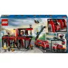 Konstruktorius LEGO City gaisrinė su sukiojamų kopėčių automobiliu 60414 — 843 detalės, 5 minifigūrėlės, 220×320×140 mm