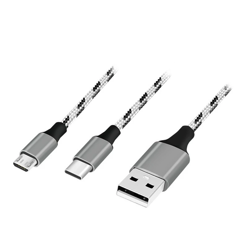 LogiLink CU0202 USB kabelis USB 2.0 1,2 m USB A USB C/Micro-USB A pilka