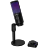 LORGAR SMP40, RGB mikrofonas su išoriniu nutildymo mygtuku ir metaliniu stovu, juodas