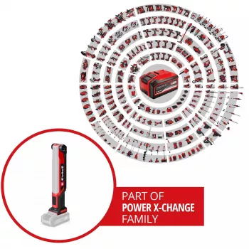 Power X-Change belaidis šviestuvas TE-CL 18/1000 S Li - Solo, 18 voltų, LED lemputė raudona, be baterijos ir įkroviklio