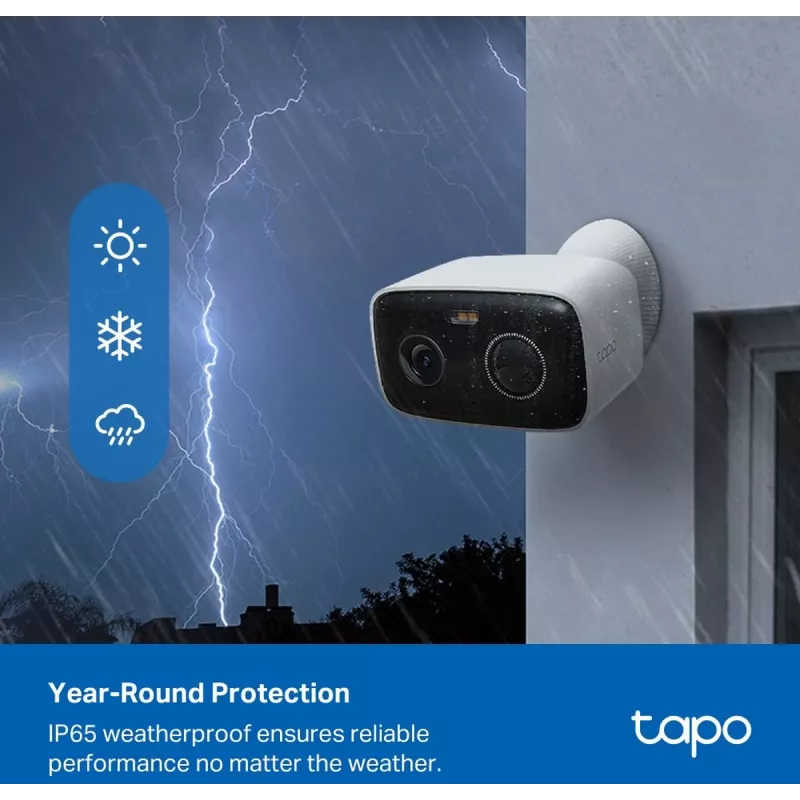 Belaidė lauko apsaugos kamera TP-LINK Tapo C400 — 1080p, naktinis matymas, dvipusis garsas, judesio aptikimas, IP65