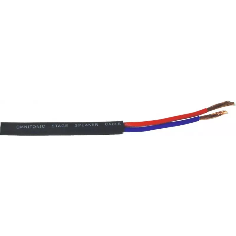 Garsiakalbio kabelis Omnitronic 3030021L 2x2,5 mm, 50 m, juodas