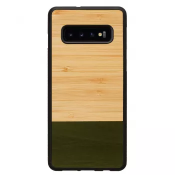 man and wood telefono dėklas Samsung Galaxy S10 Plus — bambukų miškas, juodas
