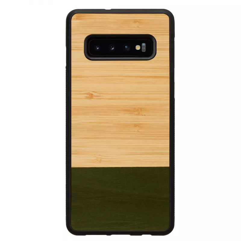 man and wood telefono dėklas Samsung Galaxy S10 Plus — bambukų miškas, juodas