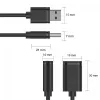 USB laidas UNITEK Y-C447GBK 0,5 m USB 2.0 juodas