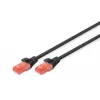 Tinklo kabelis Digitus CAT 6 U/UTP komutacinis kabelis RJ-45 Cat6 3 m juodas