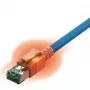 Easylan CS1OBADAD0020 RJ45 tinklo kabelis, komutacinis kabelis CAT 6a S/FTP 2 m mėlynas su LED 1 vnt.