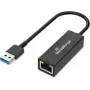 USB-A eterneto adapteris MediaRange MRCS238 su RJ45 prievadu, 10/100/1000 Mbps, 20 cm, juodas