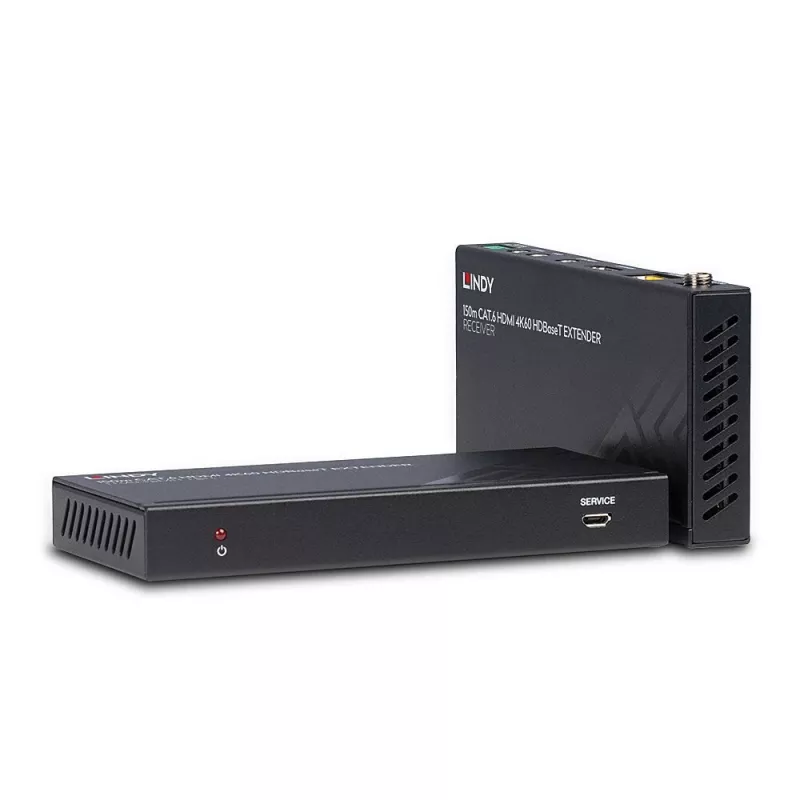 Lindy 150m Cat.6 HDMI 4K60, IR ir RS-232 HDBaseT ilgintuvas