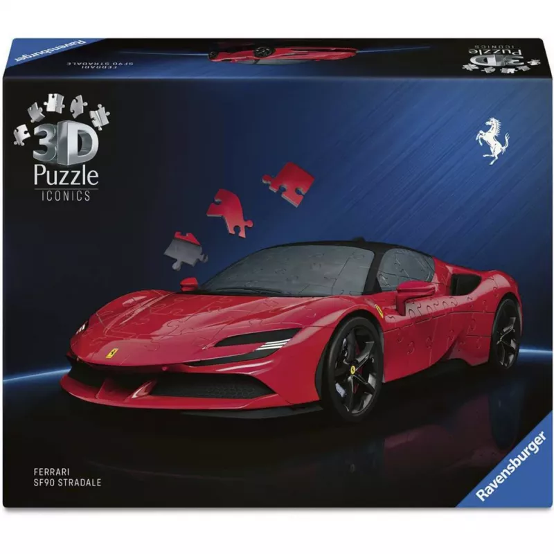 3D dėlionė Ravensburger Iconics Ferrari SF90 Stradale – kolekcinis modelio rinkinys