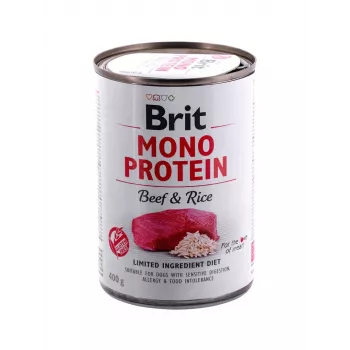 BRIT Mono Protein Beef & Rice - šlapias šunų maistas - 400g