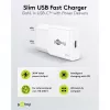 USB-C PD GaN greitas įkroviklis plonas (30 W) (balta)