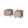 Naktinis staliukas cama meble NOVA 44x40x52 cm rožinis matinis, 1 stalčius, 16 mm korpusas