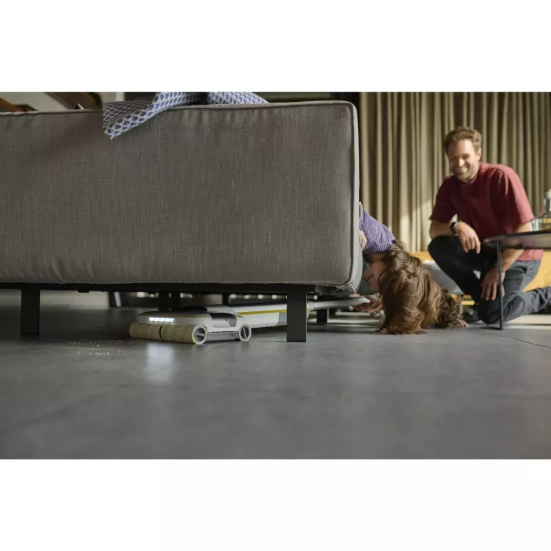 Elektrinė šluota Kärcher FC 8 Smart Signature Line baterija Wet Bagless Sidabrinė White Geltona