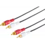 Garsinis kabelis ShiverPeaks 40504 su 2 RCA jungtimis analoginėms stereofoninėms jungtims