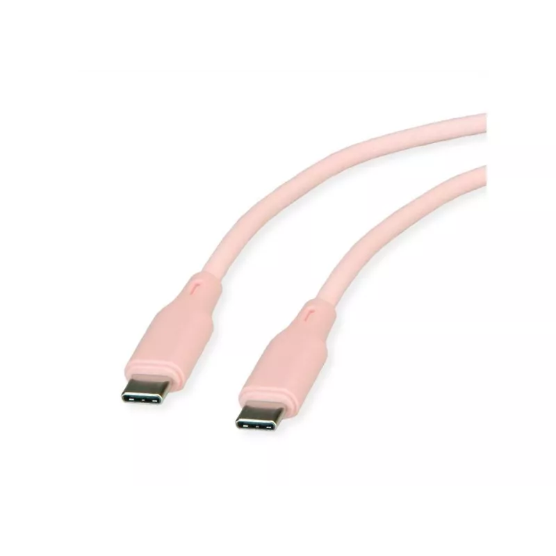 ROLINE USB 2.0 kabelis C-C ST/ST silikoninis 60W 1m rožinis - Kabelis - Skaitmeninis/Duomenų (11.02.9122)