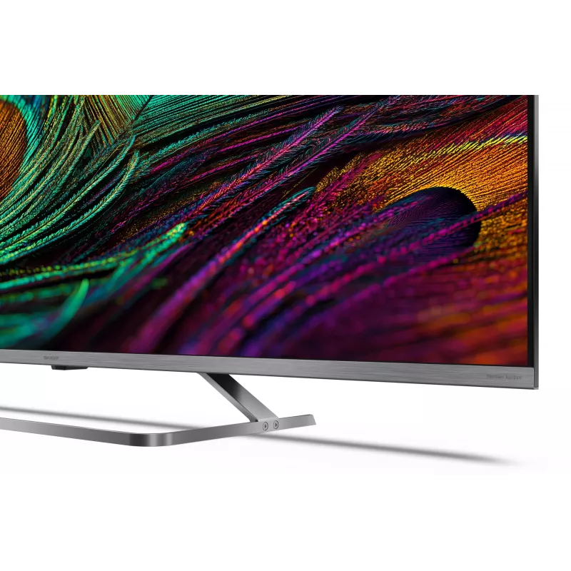 Sharp 4K QLED MiniLED TV | 50JP7265E | 50 inch | Smart TV | Google TV | UHD | Sidabrinė
