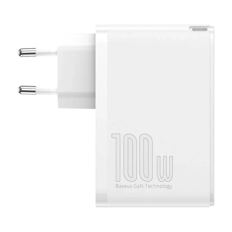 Travel Charger Baseus GaN2 Pro Quick 2x USB + 2x USB-C, 100W, EU (Balta)
