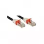 Lindy Cat.6 (A) SSTP / S/FTP PIMF Premium 1,0 m tinklo kabelis, juodas 1 m