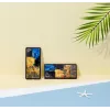 Telefono dėklas iKins Samsung Galaxy Note 20 Ultra — juodas, kavinės terasos dizainas