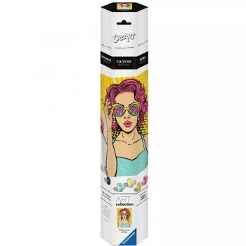 „Ravensburger“ tapybos rinkinys „CreArt ART Collection Canvas Edition“ — Lady in Pink (PopArt)