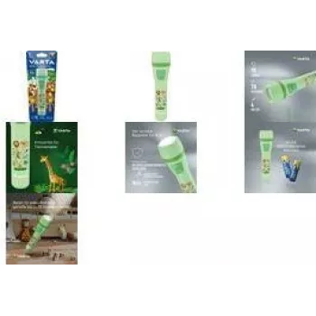 Rankinis žibintuvėlis Varta Kids Flashlight šviesiai žalias ABS PC 70 val. baterijos veikimo laikas