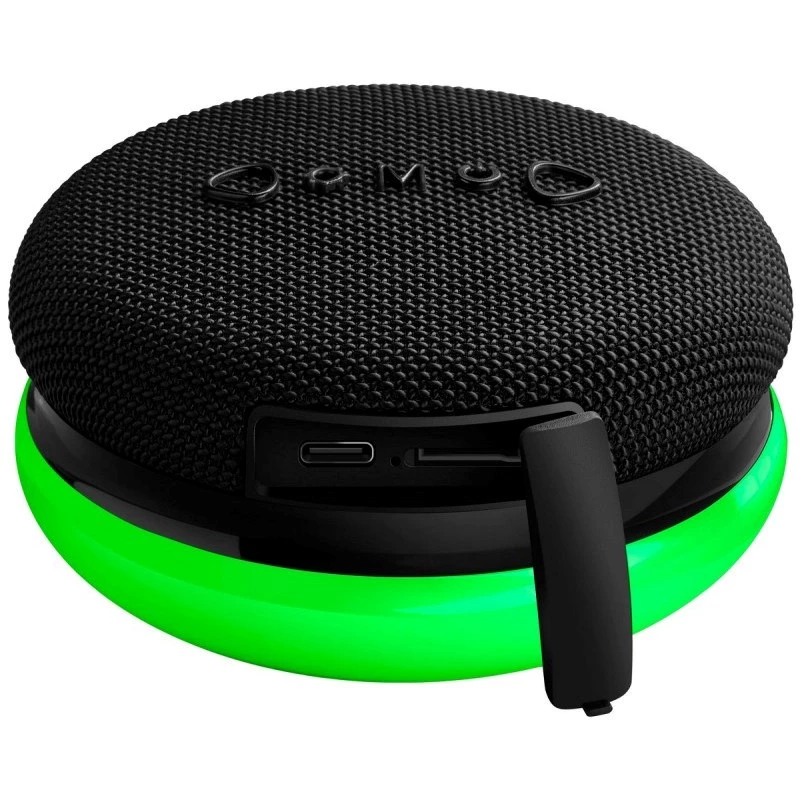 Nešiojama „Bluetooth“ kolonėlė DEFENDER ENJOY 40 — 7 W RMS, „Bluetooth 5.3“, LED apšvietimas, LiPo baterija, 9 val., juoda