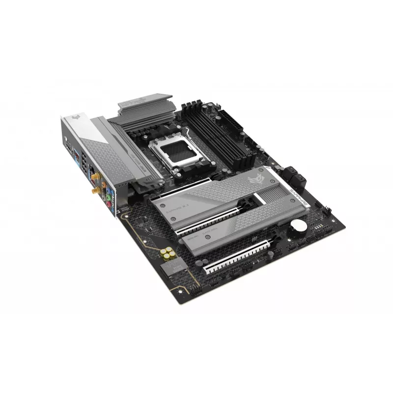 Pagrindinė plokštė Sapphire NITRO+ B850A WIFI 7 AMD B850 lizdas AM5 micro ATX, DDR5, 4 DIMM, 256 GB, Wi‑Fi 7, 2,5GbE
