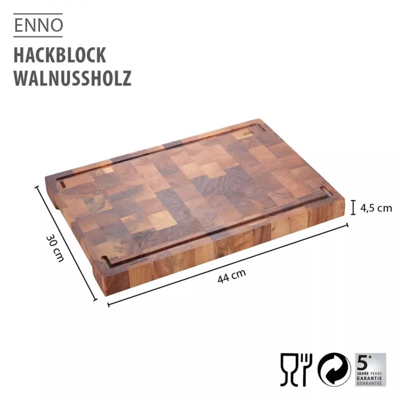 GEFU ENNO riešutmedžio medžio lenta 44 x 30 cm