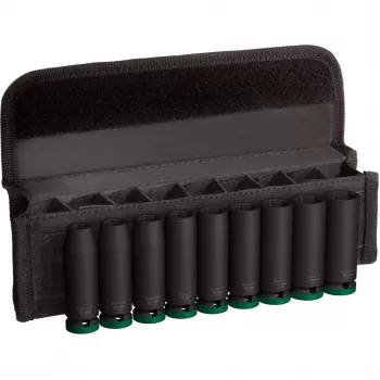 Socket set Bosch PRO 1/2 inch 9-piece, deep Juoda sockets